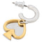 Kate Spade Statement Spade Charm Drop Huggies Earrings - Silver Gold KL110