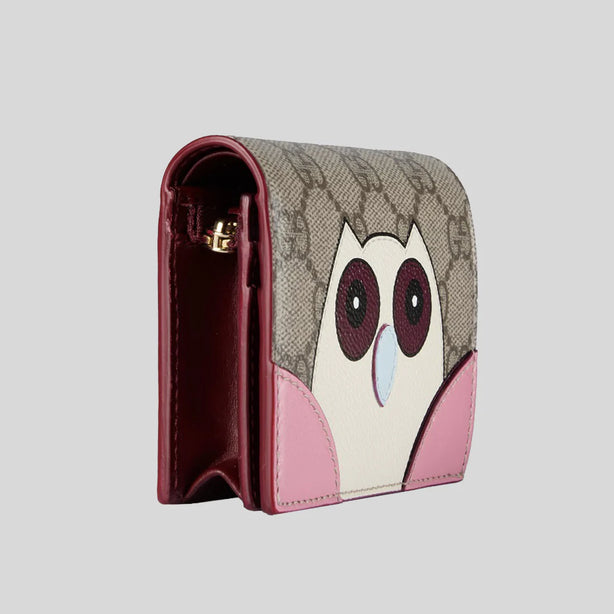 GUCCI GG Icon Owl Women's Bifold Wallet RS-818767