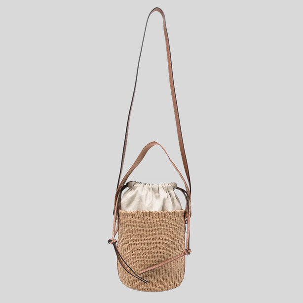 CHLOE Small Woody Basket In Natural Fibers Dusty Tan RS-CHC23AS381L1825S