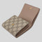 GUCCI Petite Marmont Small Wallet In Calf And Supreme Canvas Dusty Rose Beige RS-598587
