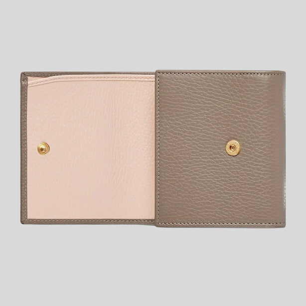 GUCCI Petite Marmont Small Wallet In Calf Leather Grey RS-598587