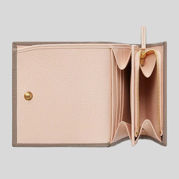 GUCCI Petite Marmont Small Wallet In Calf Leather Grey RS-598587