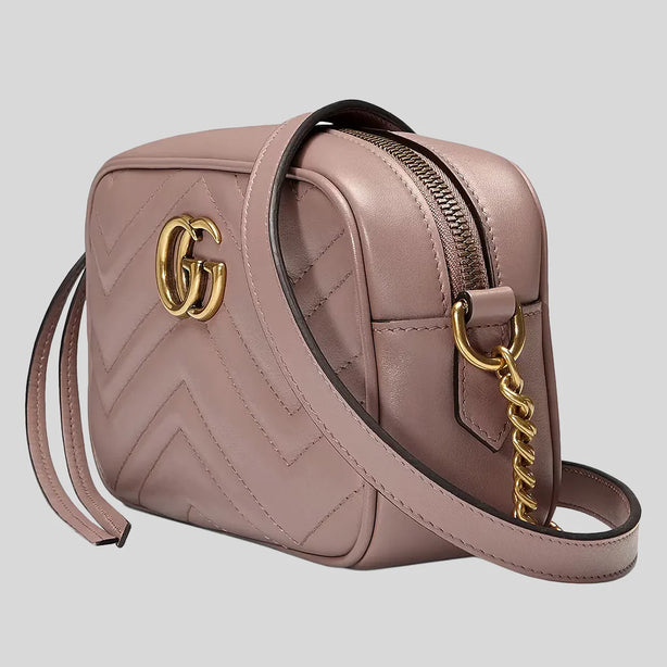 GUCCI GG Marmont Matelassé Mini Bag Dusty Rose RS-448065