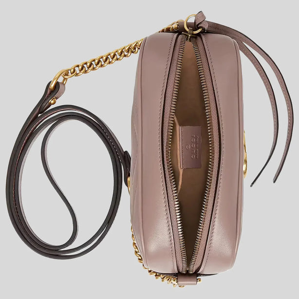 GUCCI GG Marmont Matelassé Mini Bag Dusty Rose RS-448065