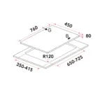 Gas Hob 76CM – EFH 3768 WT VSB