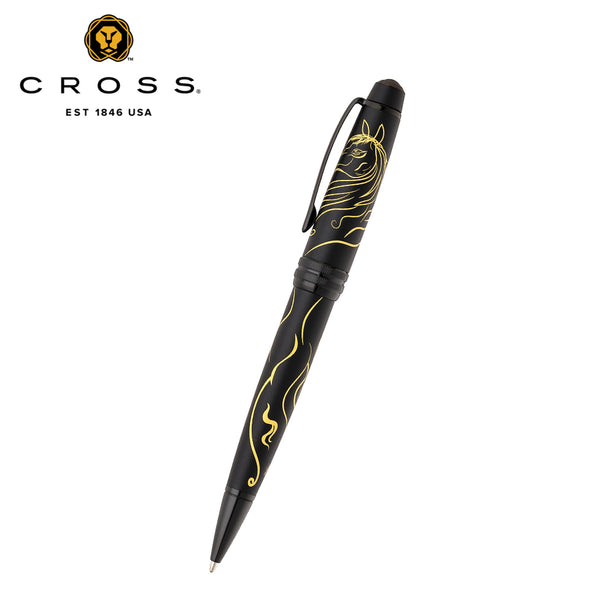 Cross Bailey Zodiac Year of the Horse Matte Black Lacquer with Black PVD Appointments Ballpoint Pen