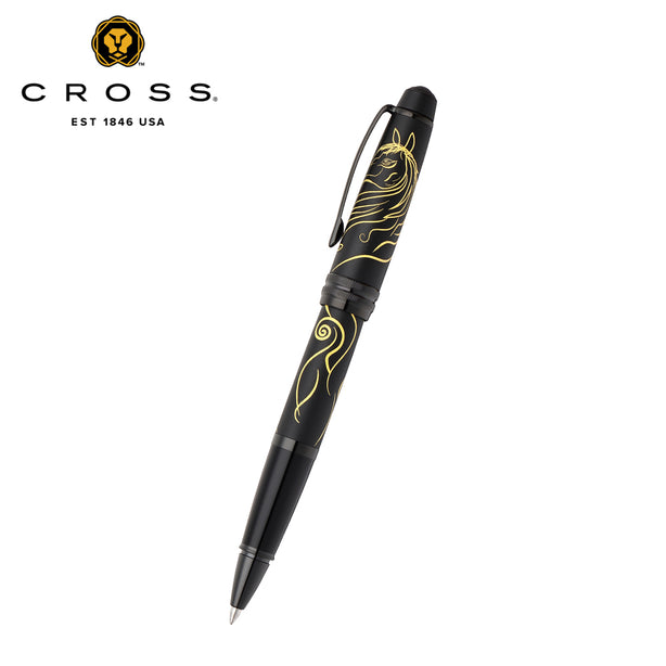 Cross Bailey Zodiac Year of the Horse Matte Black Lacquer with Black PVD Appointments Rollerball Pen