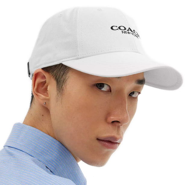 Coach Embroidered Baseball Hat - Chalk CAA64 (M/L)