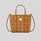 MCM Mini Toni Top-Zip Shopper In Visetos Cognac RS-MWPAATN04CO001