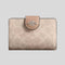 COACH Medium Corner Zip Wallet In Signature Canvas Sand/Taupe RB-CW786