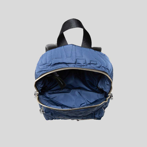 MARC JACOBS Nylon Jumbled Logo Small Backpack Azure Blue RB-4S4HBP002H02