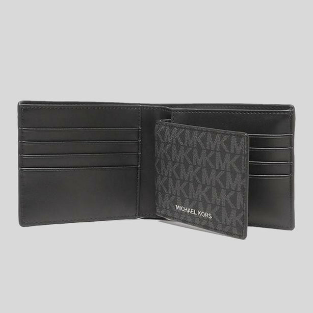 MICHAEL KORS Men's Cooper Billfold Wallet With Passcase Black RS-36U9LCRF6B