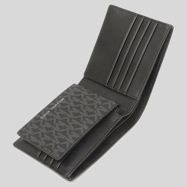 MICHAEL KORS Men's Cooper Billfold Wallet With Passcase Black RS-36U9LCRF6B