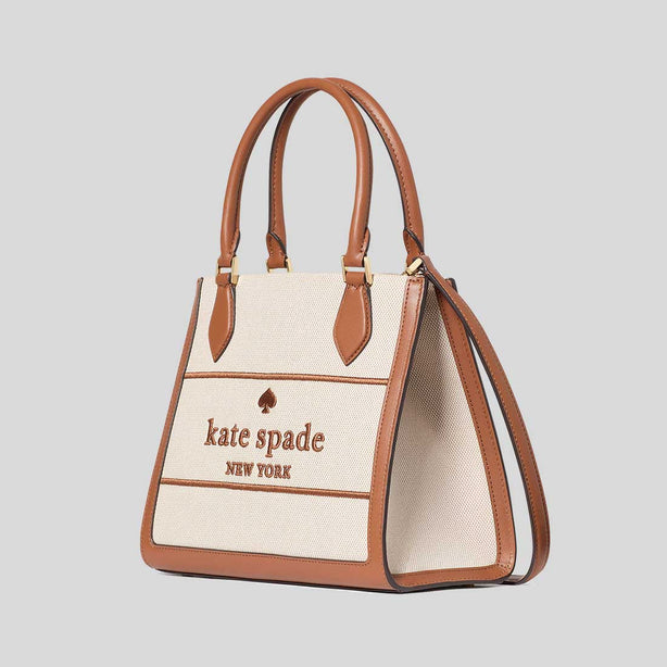 KATE SPADE Ellie Canvas Small Tote Warm Gingerbread Multi RB-KK098