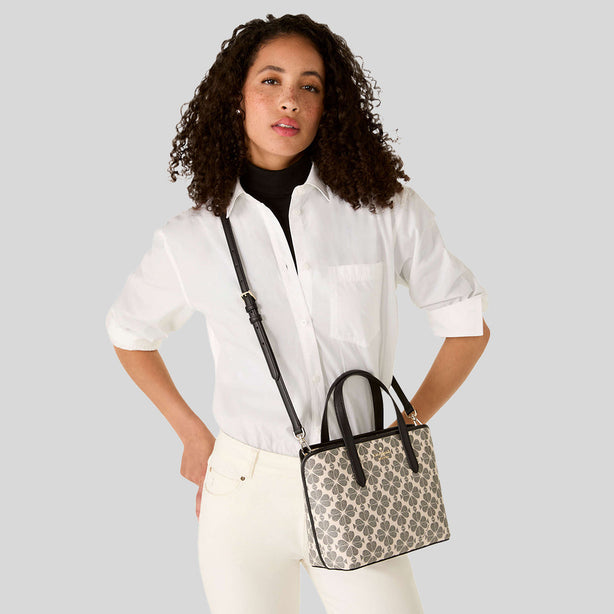 KATE SPADE Signature Spade Flower Mini Tote Black Multi RB-KH425