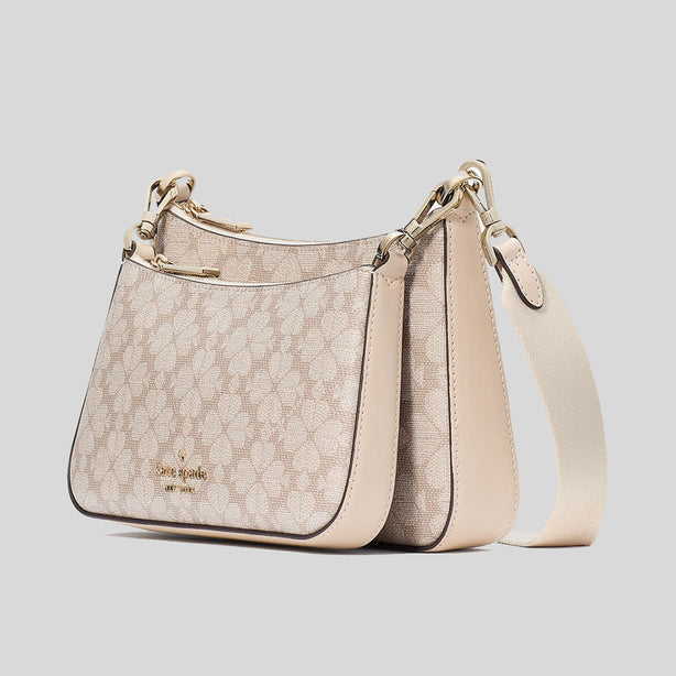 KATE SPADE Signature Spade Flower Small Crossbody Dark Beige Multi RB-KI372