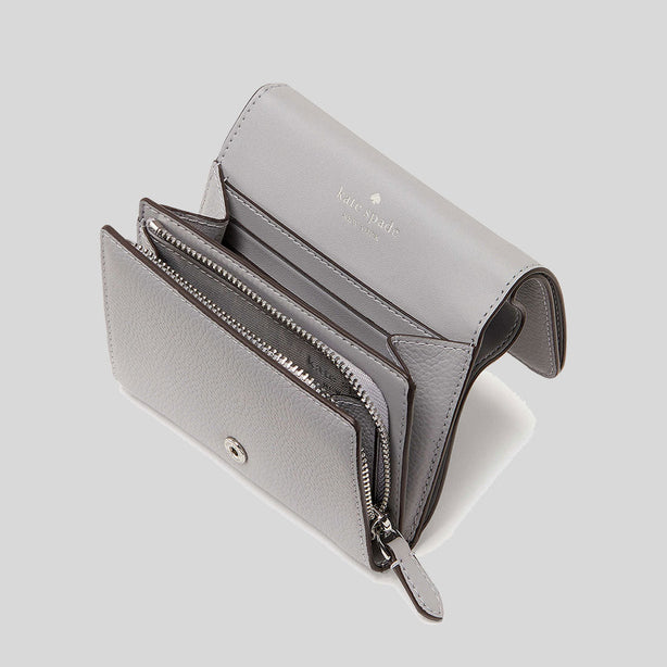 KATE SPADE Kayla Small L-zip Wallet Mountain Grey RB-KK056