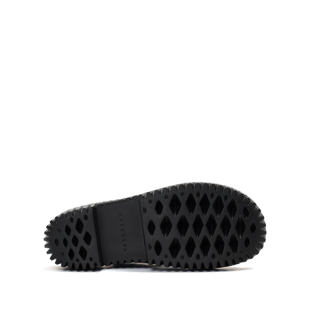 4CCCCEES Plia Juno Dandelion-Carved Ultra-Comfy Wide Cross-Strap Sandals with Bold Metallic Buckles in Luxe Coffee Nappa and Embossed Leather 4CS107003