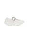 4CCCCEES Scrunch-Style Ballertina with Bold Metallic Buckle in Luxe White Sheep Leather 4CS900105