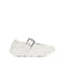 4CCCCEES Scrunch-Style Ballertina with Bold Metallic Buckle in Luxe White Sheep Leather 4CS900105
