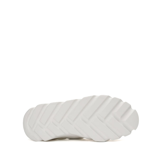 4CCCCEES Scrunch-Style Ballertina with Bold Metallic Buckle in Luxe White Sheep Leather 4CS900105