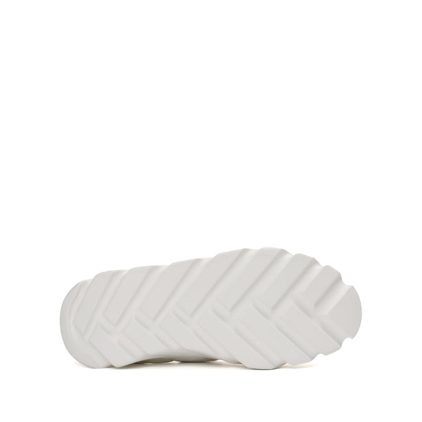 4CCCCEES Scrunch-Style Ballertina with Bold Metallic Buckle in Luxe White Sheep Leather 4CS900105