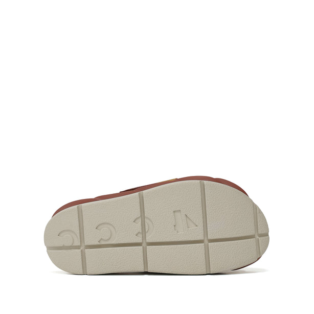 4CCCCEES Mellow Glow Petal-Twist Ultra-Comfy Sandals with Oversized Metallic Buckle in Luxe Skin Patent Leather 4CS112001