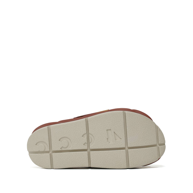4CCCCEES Mellow Glow Petal-Twist Ultra-Comfy Sandals with Oversized Metallic Buckle in Luxe Skin Patent Leather 4CS112001