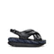 4CCCCEES Mellow Moa Petal-Twist Ultra-Comfy Cross-Strap Sandals with Contrasting Metal Buckle in Luxe Rose Kid Suede 4CS113002