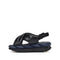 4CCCCEES Mellow Moa Petal-Twist Ultra-Comfy Cross-Strap Sandals with Contrasting Metal Buckle in Luxe Rose Kid Suede 4CS113002