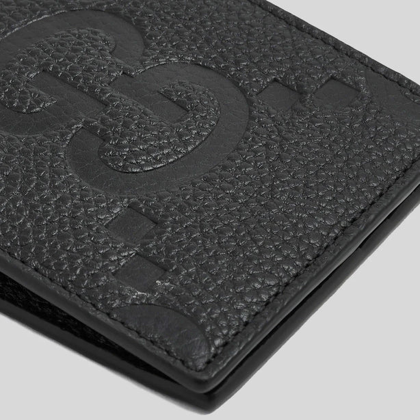 GUCCI Jumbo GG Leather Wallet With Interlocking G Black RS-739475