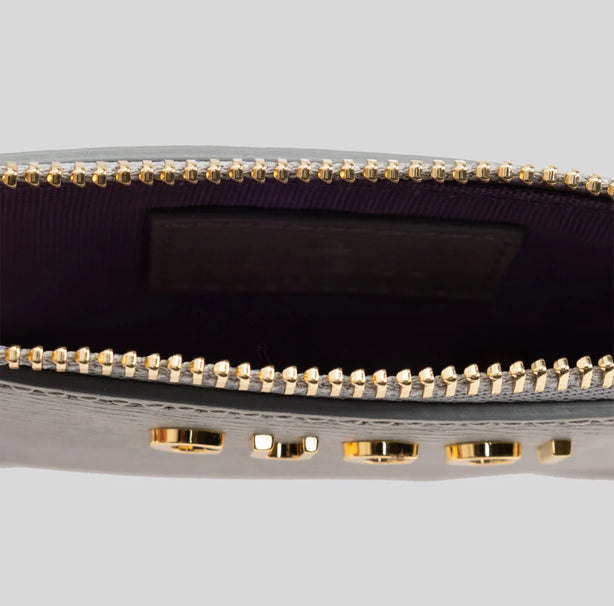 GUCCI Script Small Pouch With Key Fob Grey RS-790102