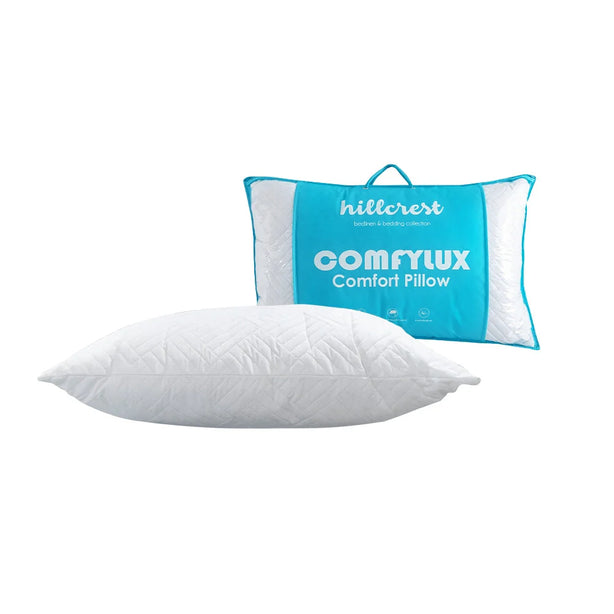 Hillcrest ComfyLux Fiber Pillow or Bolster Soft Support Comfort Bedding Set