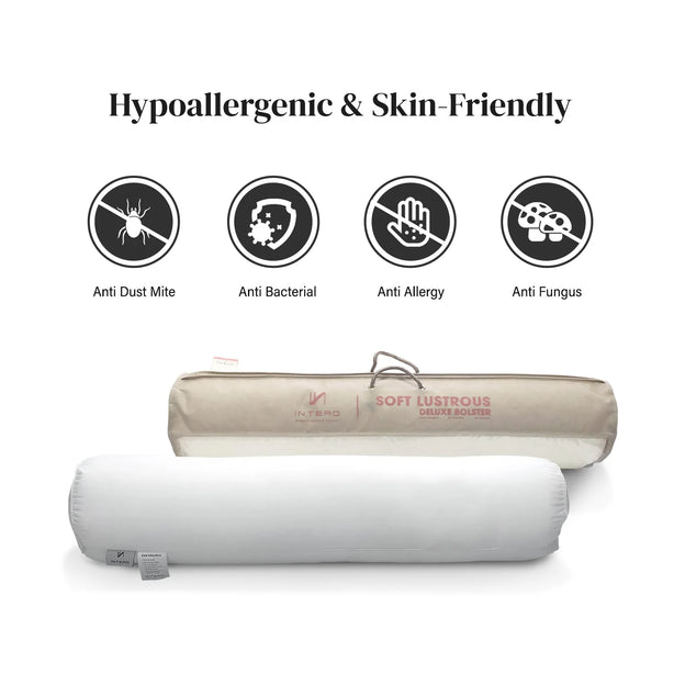Intero Soft Lustrous Deluxe Bolster Cooling Plush Support Hypoallergenic Bolster