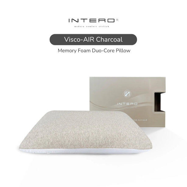 Intero Visco-AIR Premium BambooPRO Charcoal Memory Foam Pillow (Duo-Core)
