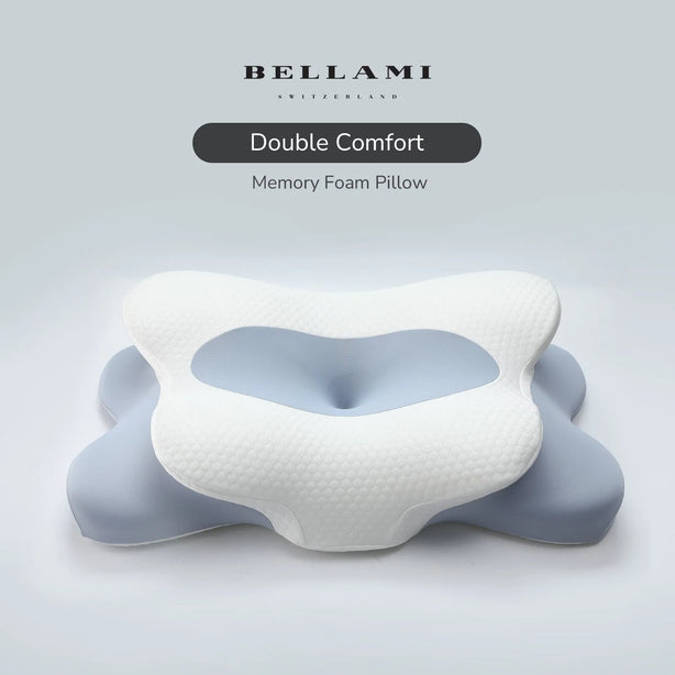 Bellami Double Comfort Memory Foam Pillow Dual Cooling Ergonomic Support