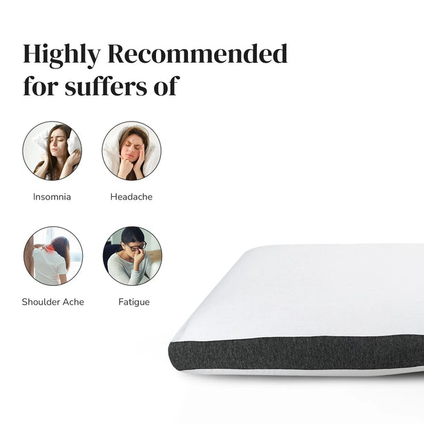 Intero Visco-AIR Premium I BambooPRO Charcoal I Memory Foam Pillow - Firm or Soft Contour