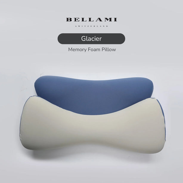 Bellami Plus Tech Series Glacier Memory Foam Pillow Cooling Ergonomic Support
