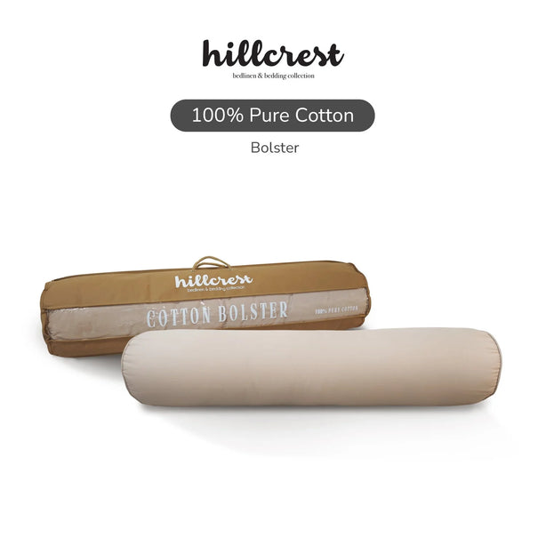 Hillcrest Cotton Bolster Medium Firm Support Soft Breathable Comfort Bolster