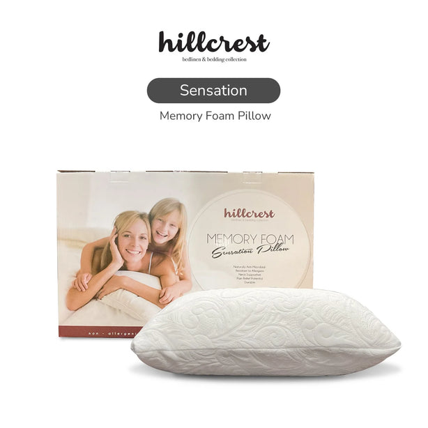Hillcrest Sensation Memory Foam Pillow Firm Support Ergonomic Neck Comfort Pillow