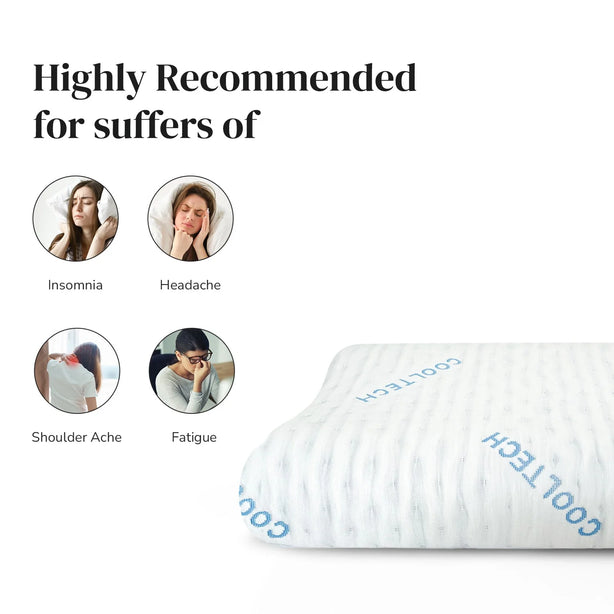 Intero CoolTech Air Pass Charcoal Memory Foam Pillow – Comfort & Contour