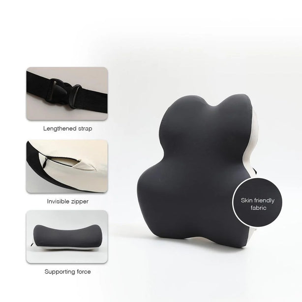 Bellami Plus Support X Memory Foam Pillow Ergonomic Compact Support Travel Pillow