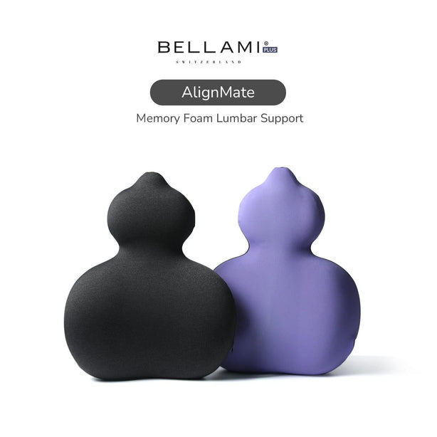 Bellami Plus AlignMate Memory Foam Lumbar Support Ergonomic Back Cushion
