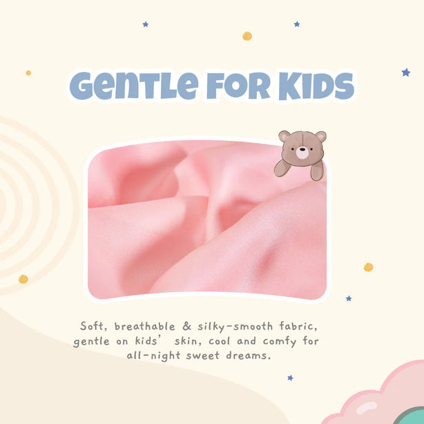 IE Kids Cool Dream Tencel Pillow and Bolster Set Cooling Soft Kids Bedding Set