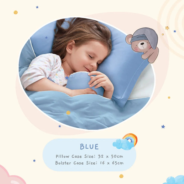 IE Kids Cool Dream Tencel Pillow and Bolster Set Cooling Soft Kids Bedding Set