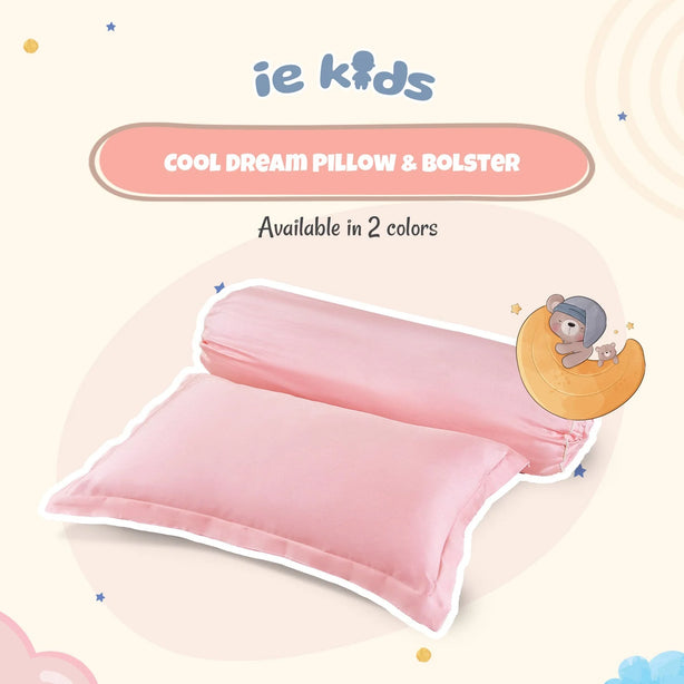 IE Kids Cool Dream Tencel Pillow and Bolster Set Cooling Soft Kids Bedding Set