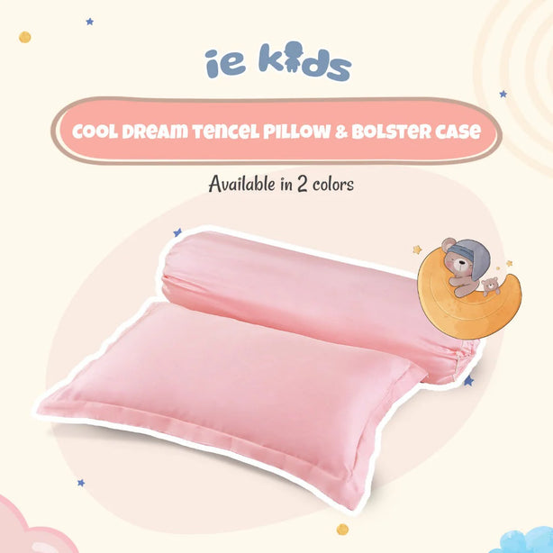 IE Kids Cool Dream Tencel Pillow and Bolster Set Cooling Soft Kids Bedding Set