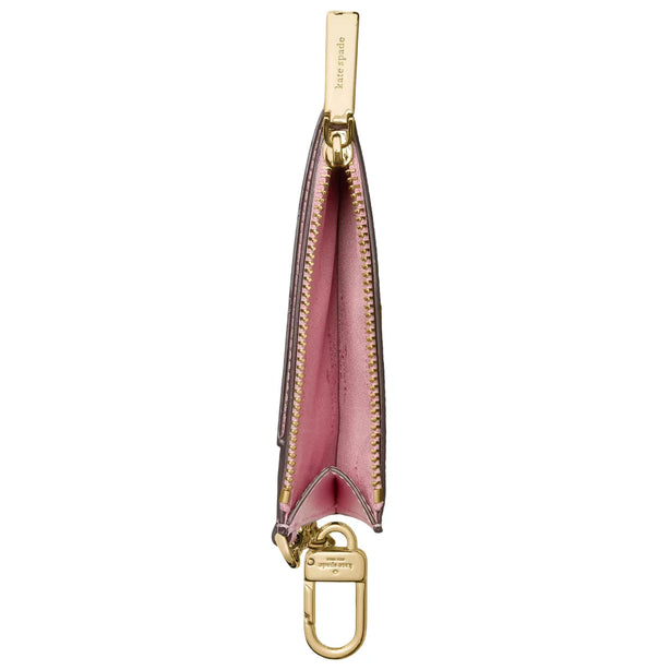 Kate Spade Spade Flower Key Ring Card Holder - Dark Beige Grapefruit Multi KN773
