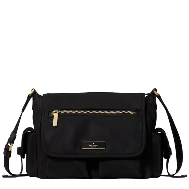 Kate Spade Carter Nylon Messenger Cargo Crossbody Bag - Black KN672