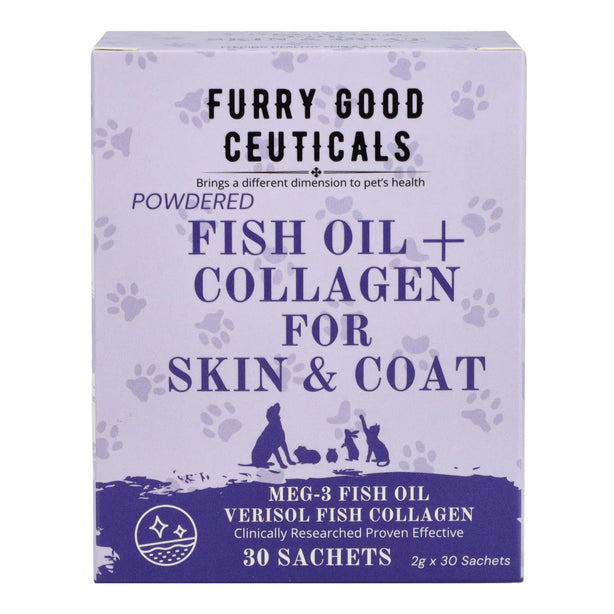 Powdered Fish Oil & Collagen for Skin and Coat | Dogs and Cats